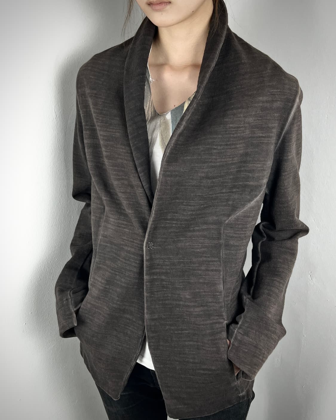 ANDREA YA'AQOV DARK SLATE BUTTON JACKET 상품이미지1