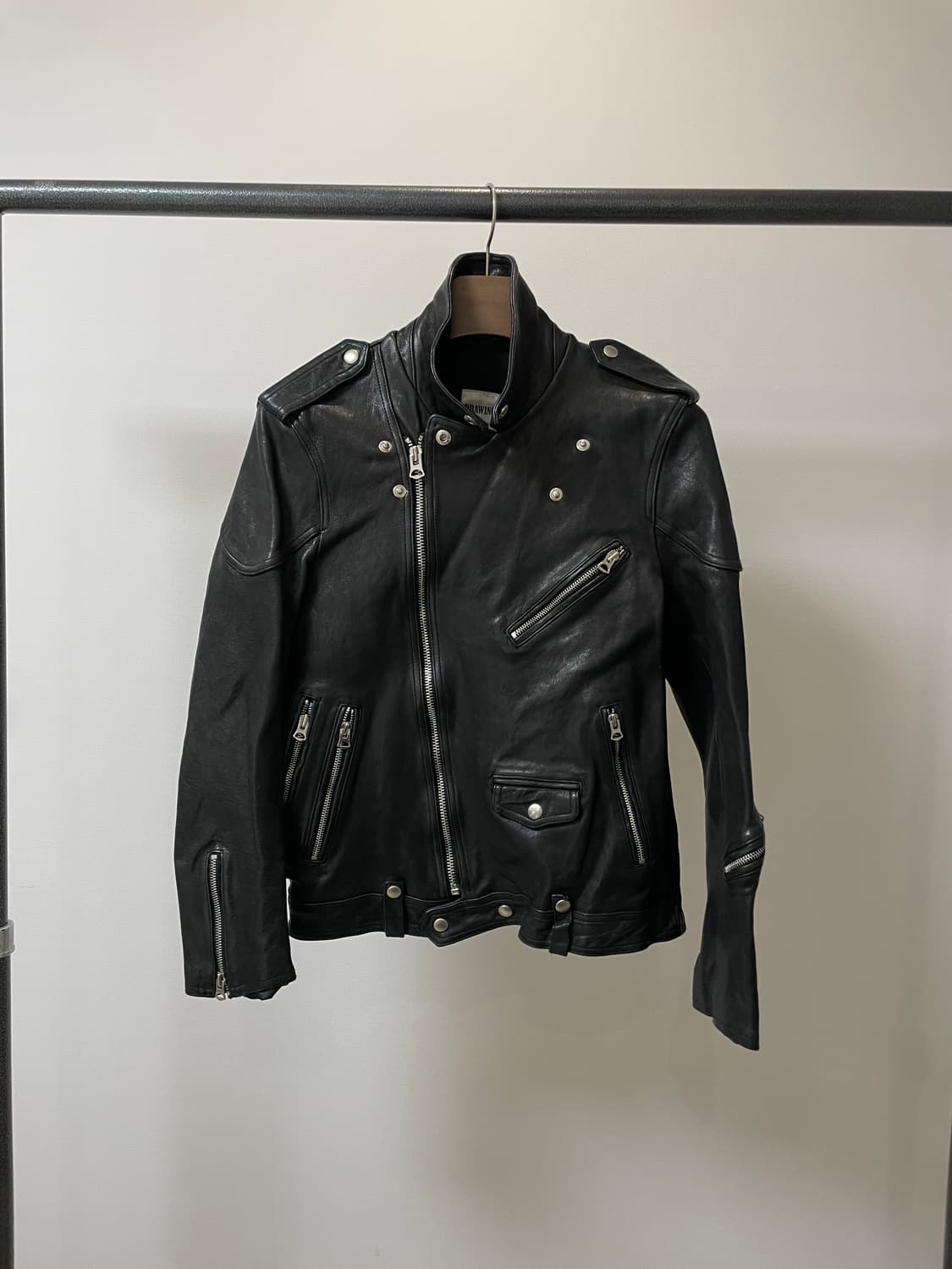 (100) Drawing 드로잉 쉽스킨 양가죽 라이더 자켓 상품이미지1