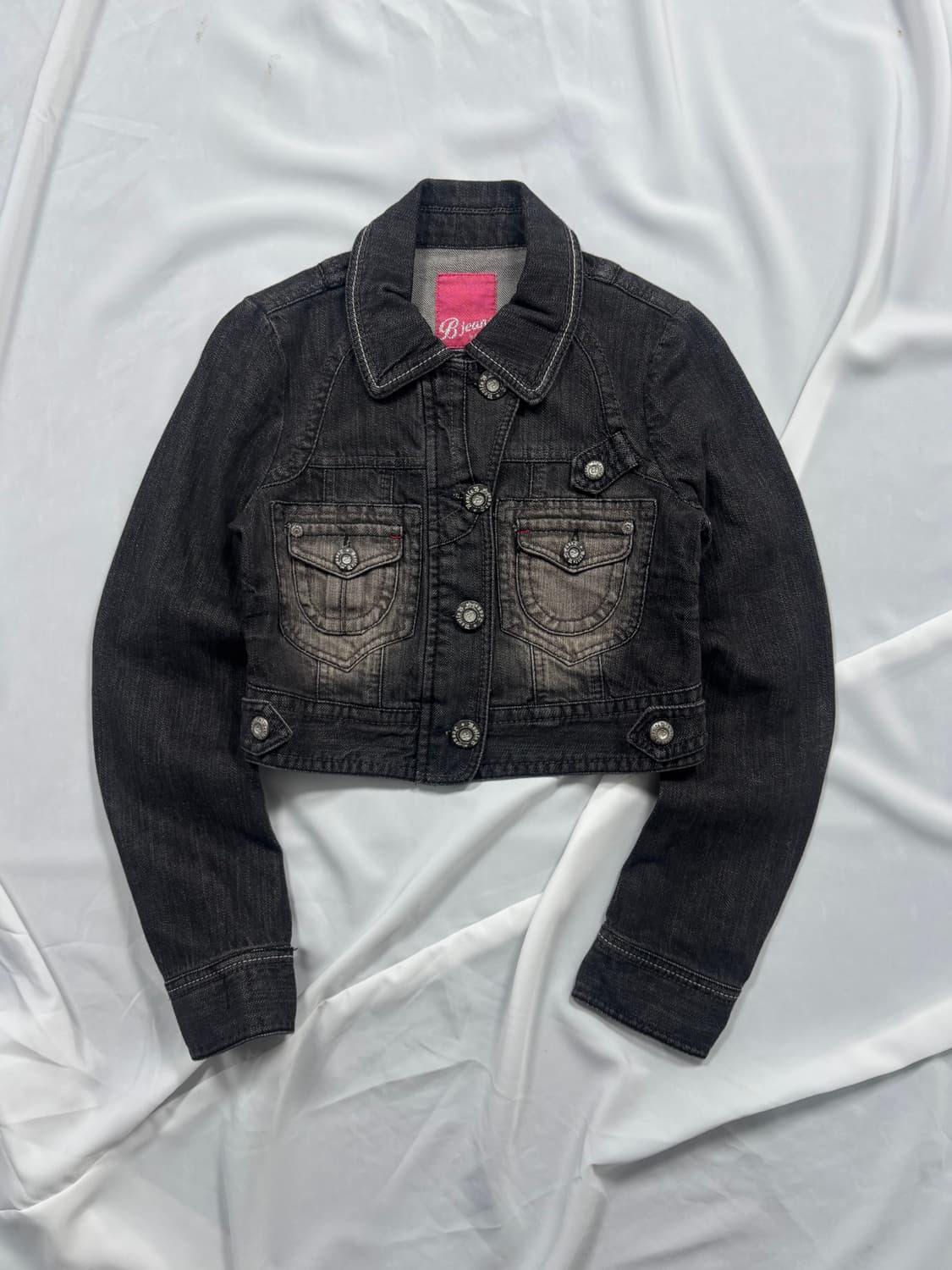 Vintage Denim Crop Jacket 상품이미지3