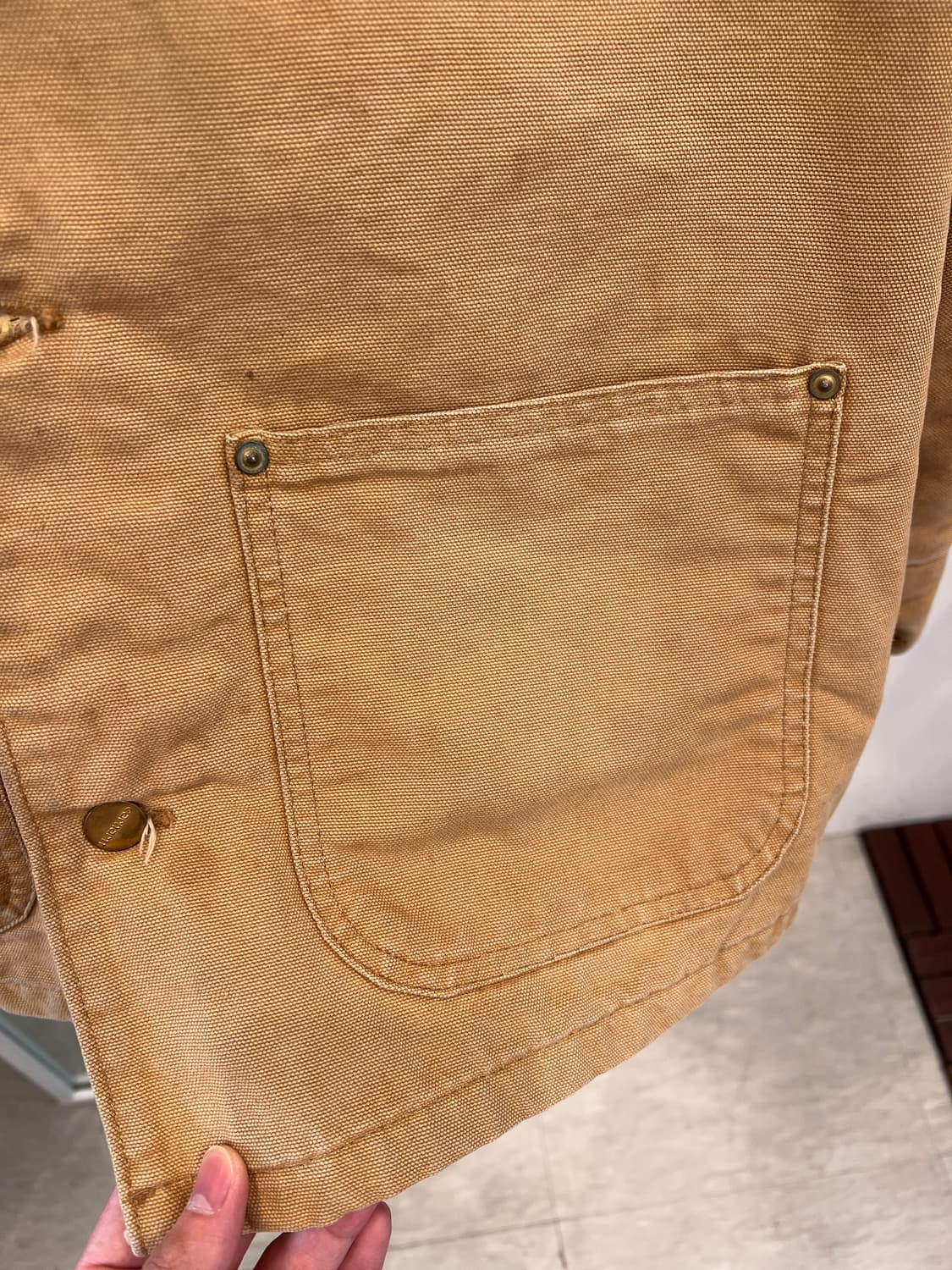90s Carhartt 칼하트 덕 캔버스 초어 코트 (made USA) 상품이미지7