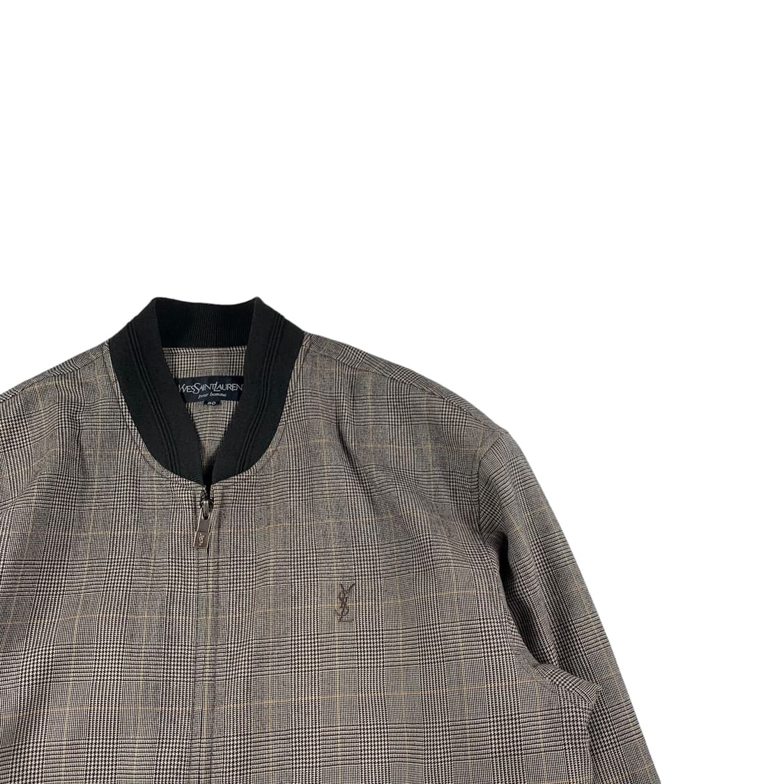 입생로랑 브라운체크 블루종 상품이미지2