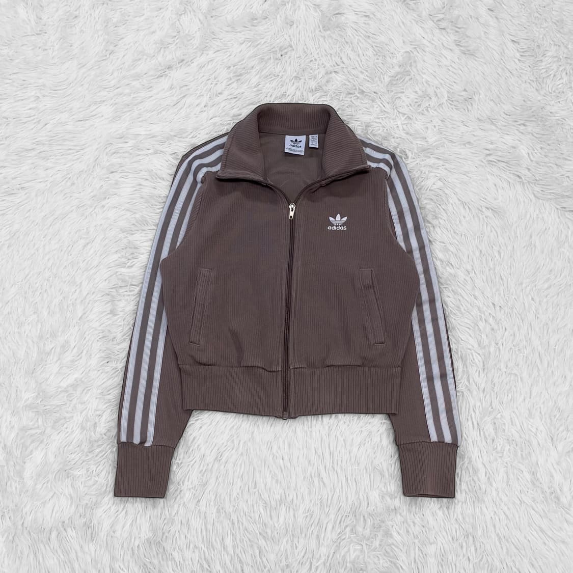 아디다스 니트 트랙탑 져지 브라운 초코우유 상품이미지2