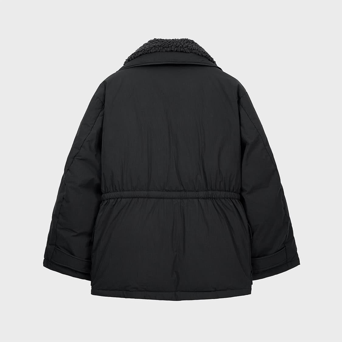 (새상품)노이어 시어링 디테쳐블 구스 하프 패딩 (블랙) 52사이즈 상품이미지3