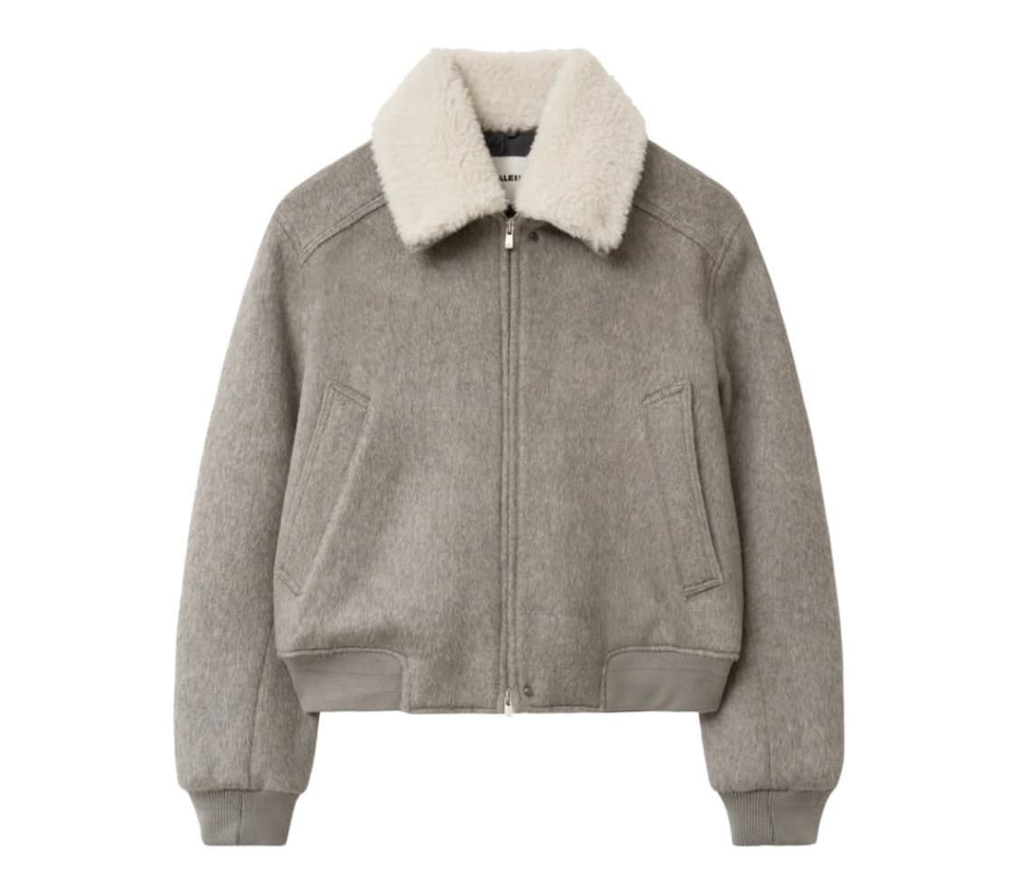 (1)알렌느 25fw 겨울 알파카 블루종 그레이시베이지 상품이미지1