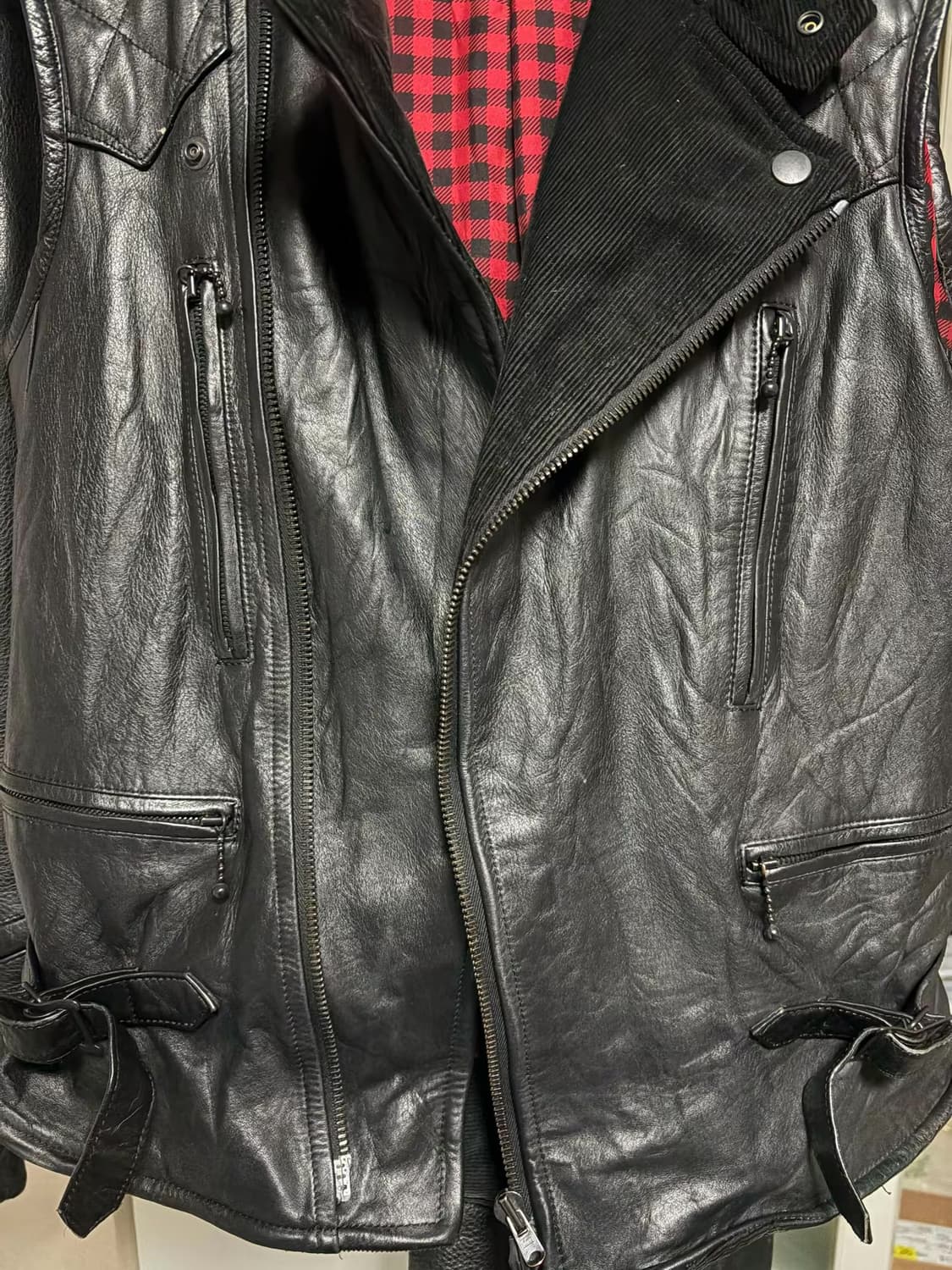 넘버나인 05ss “Night Crawler” 레더 베스트 상품이미지1