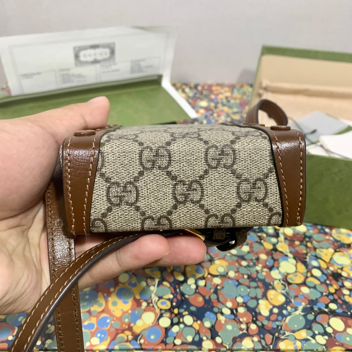 정품/새상품급 풀구성/구찌 홀스빗 1955 미니 크로스 상품이미지9