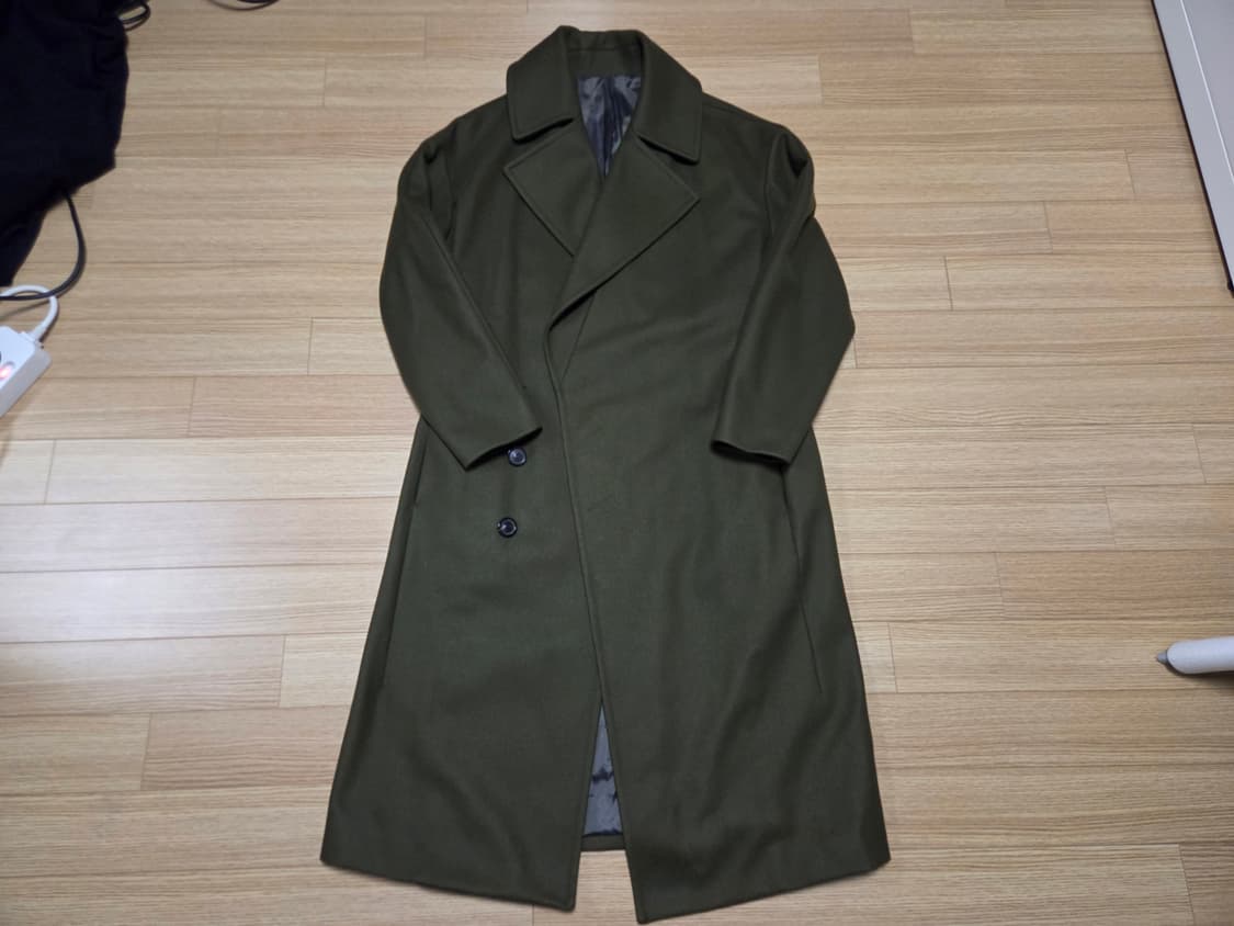 솔리드 옴므  런웨이 카키 벨티드 오버 롱코트 상품이미지2