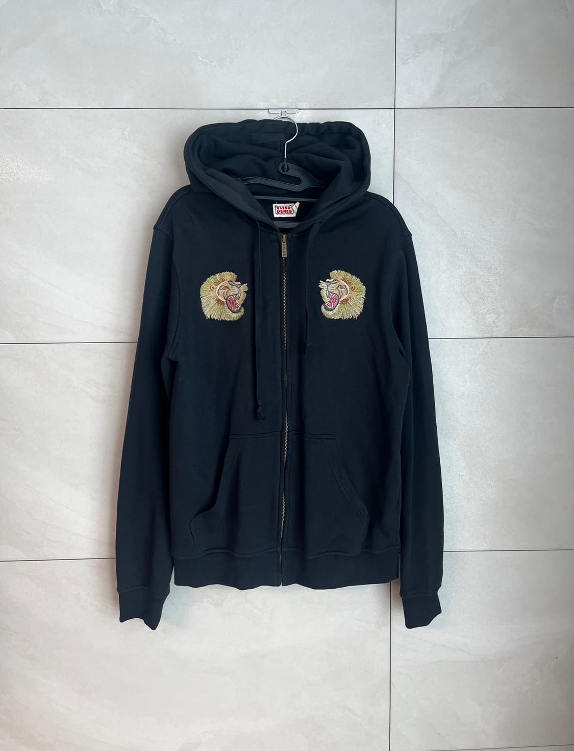 재팬라인 에비수 교토 호랑이 자수 후드집업 블랙 [XL] 상품이미지2