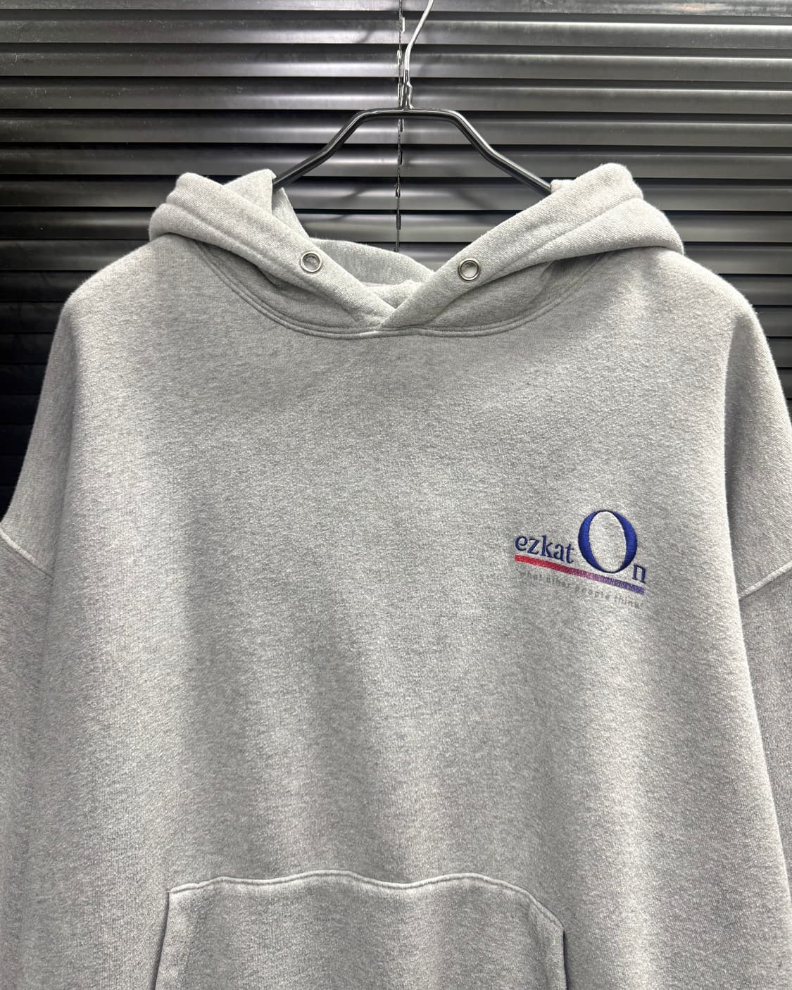 에즈카톤 오버핏 후드 후디 맨투맨 스웻셔츠 L 100 그레이 회색 스트릿 상품이미지4