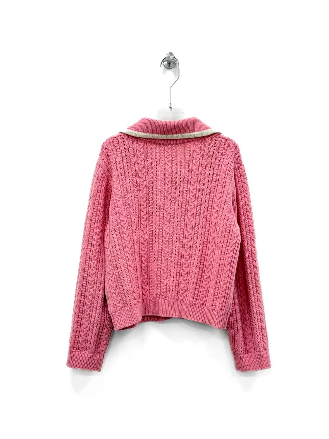 온앤온 핑크 카라 니트 가디건 상품이미지3