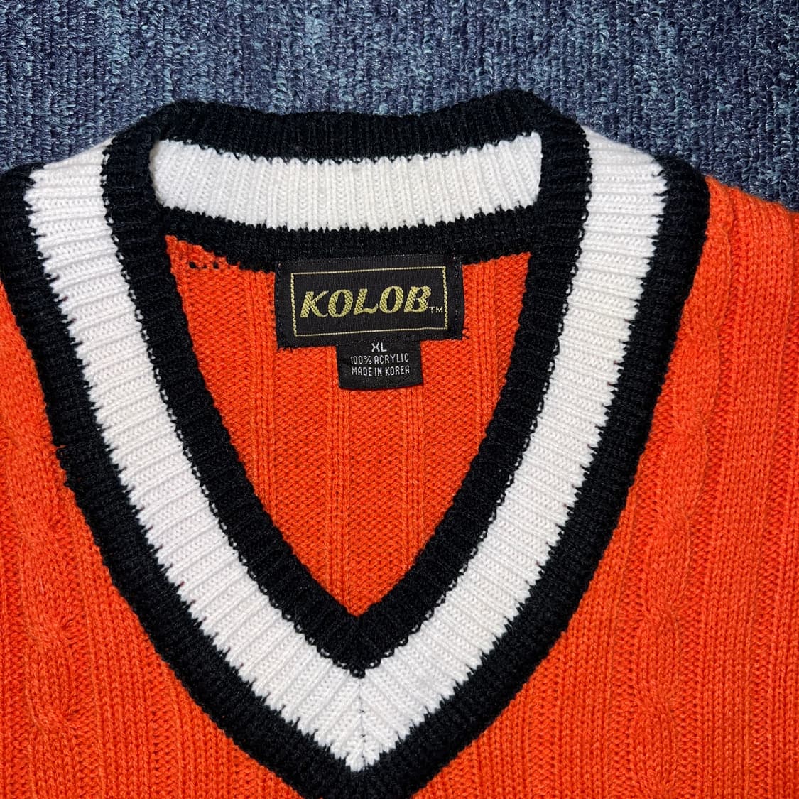 빈티지 90s NO LIMIT Records 니트 베스트 상품이미지5