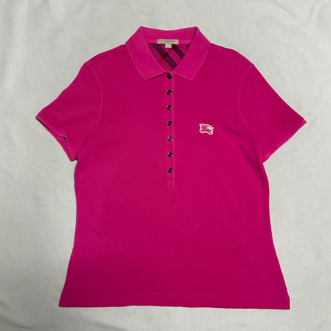 L 버버리 여성용 카라 반팔티 상품이미지2