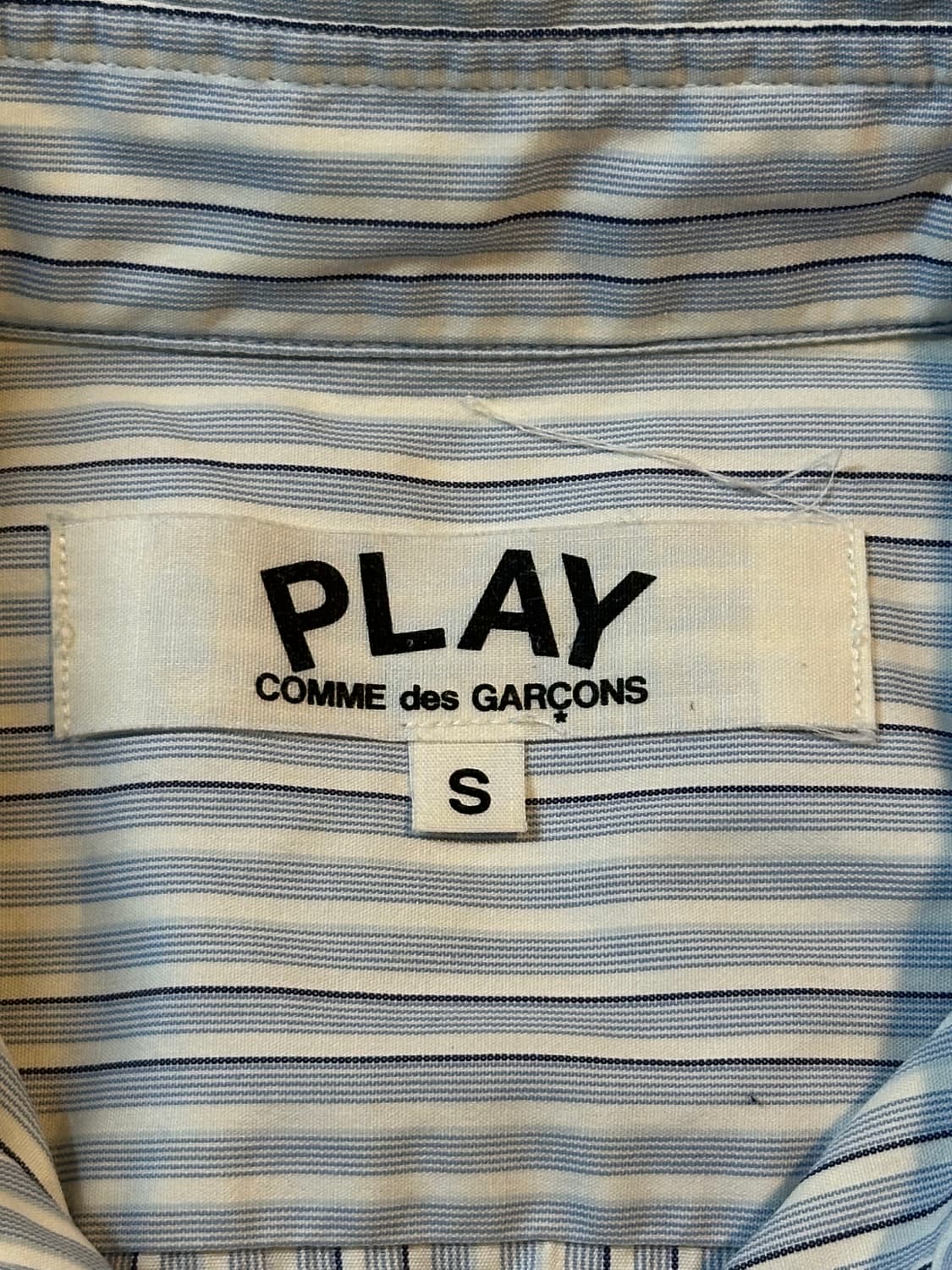 꼼데가르송 CDG 블랙와펜 스트라이프 셔츠 블루 상품이미지4