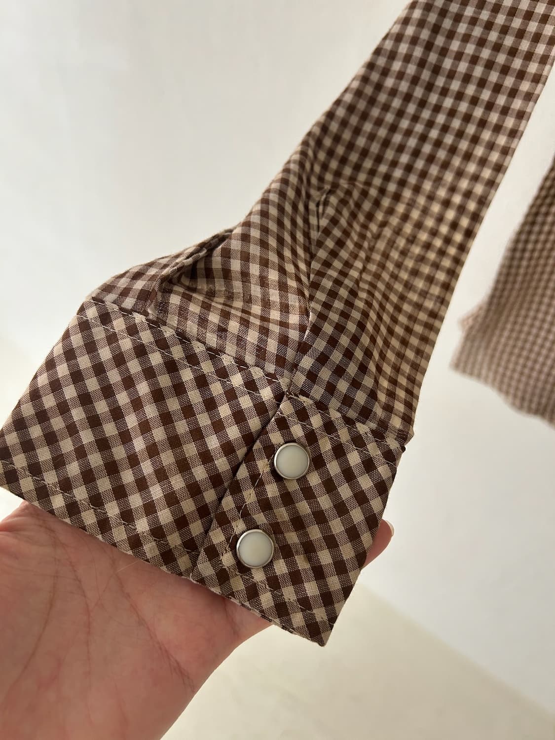 80's vtg Wrangler check  Western shirt. 상품이미지4