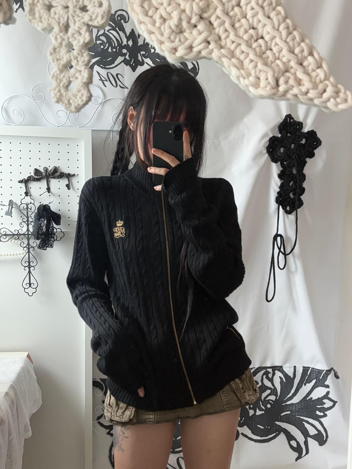 • Polo Black Cable Knit Zip-Up 상품이미지5