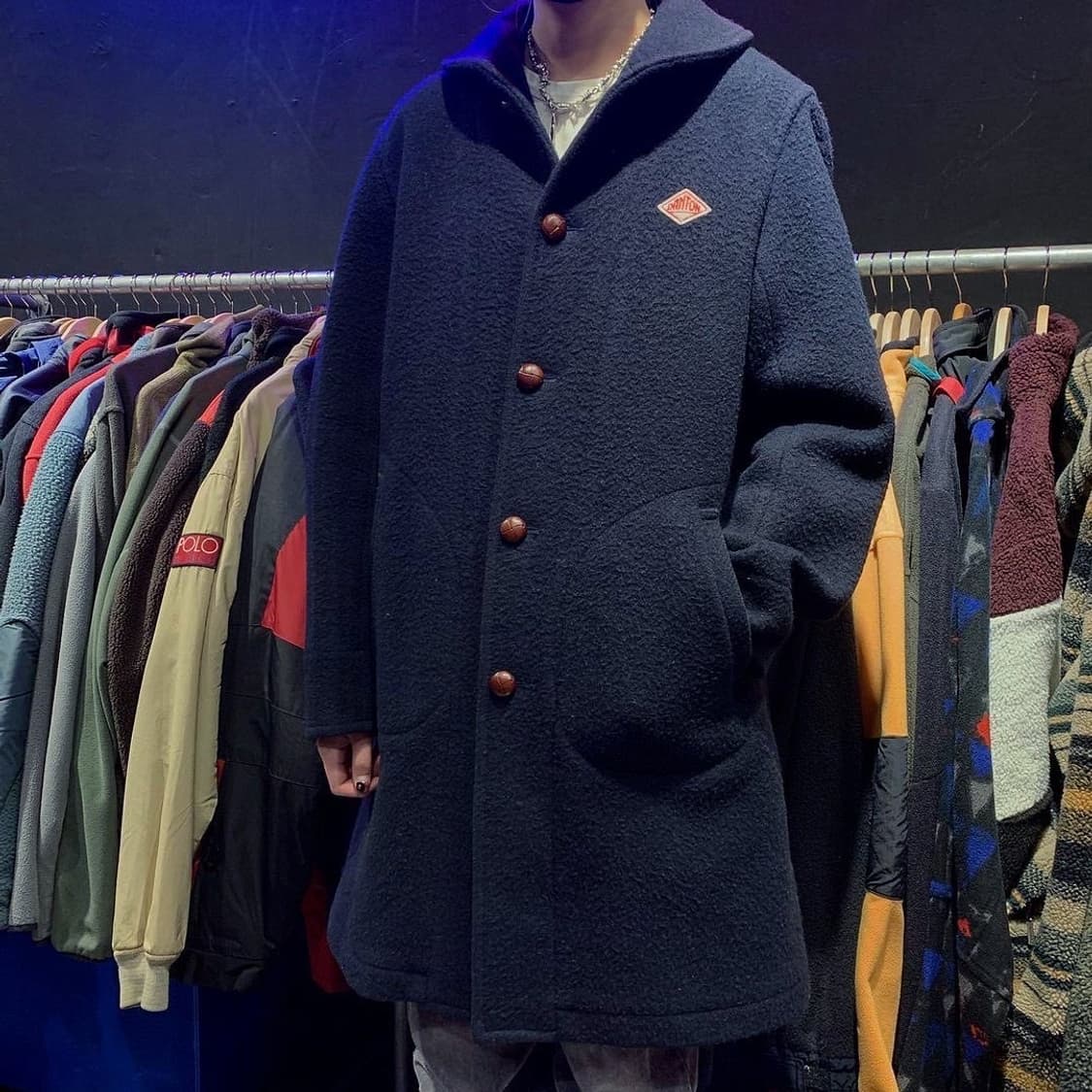 Danton (단톤) 제팬 라인 네이비 울 코트 상품이미지2