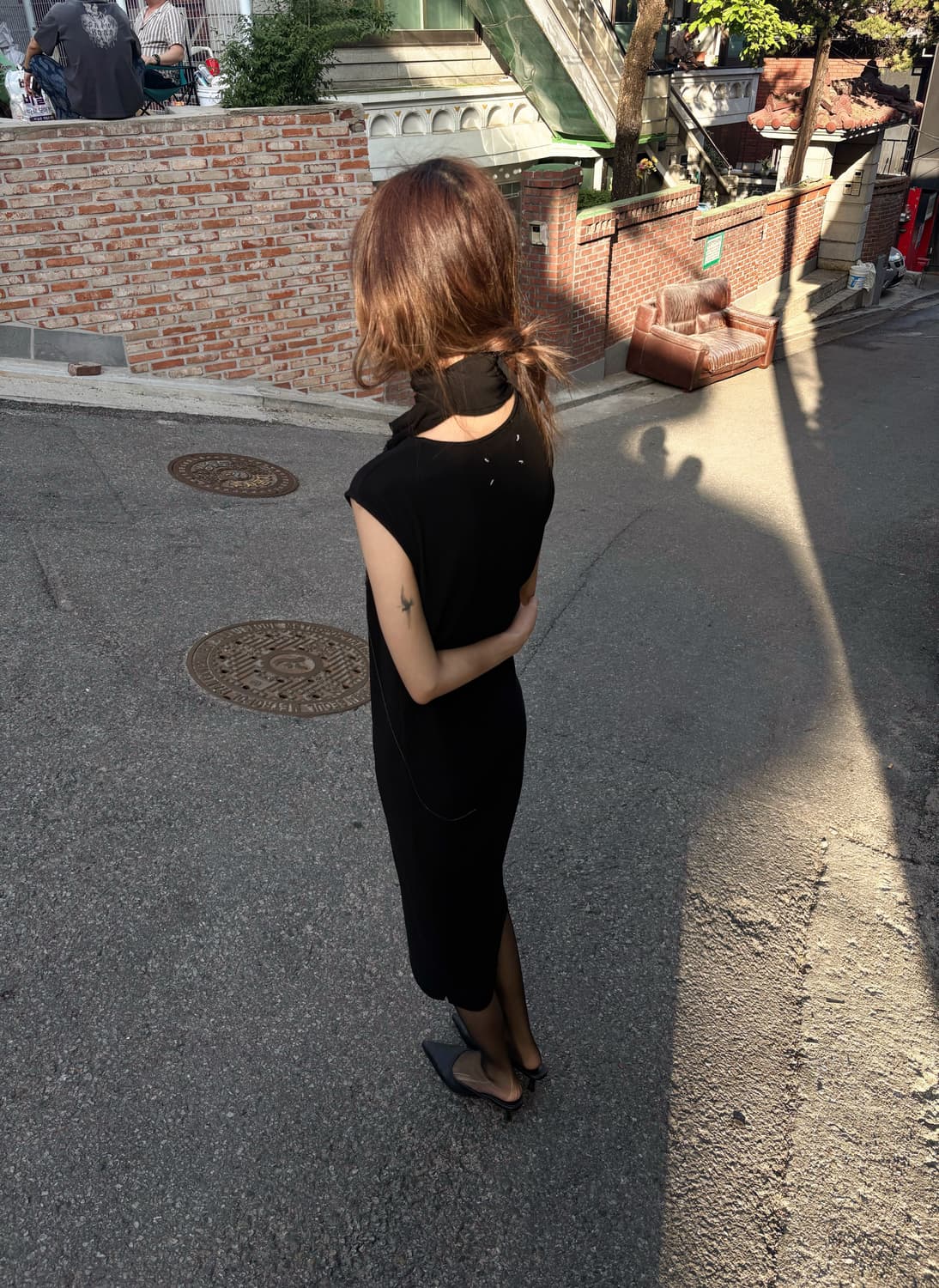 마르지엘라 백 스티치 스카프 원피스 상품이미지1
