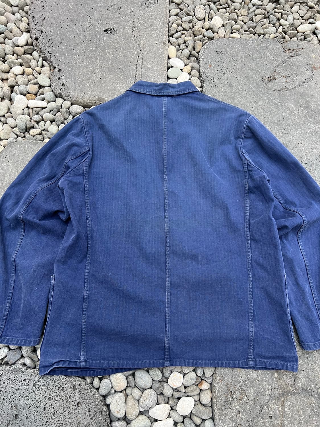 FADED BLUE OLD VINTAGE HBT 헤링본트윌 프렌치워크자켓 상품이미지7