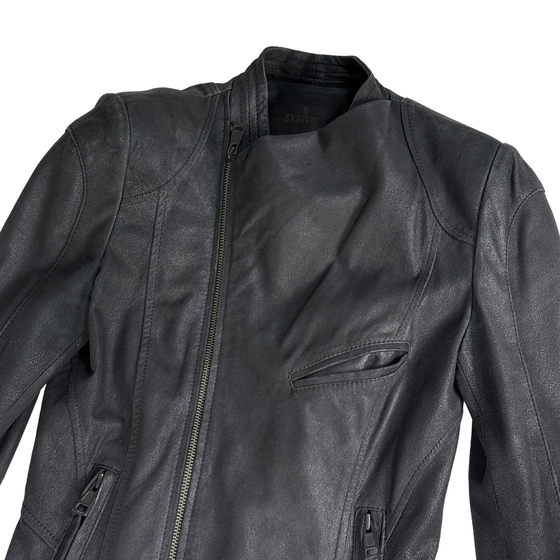 시스템 여성 사선 양가죽 자켓 (릭오웬스맛) 55사이즈 상품이미지3