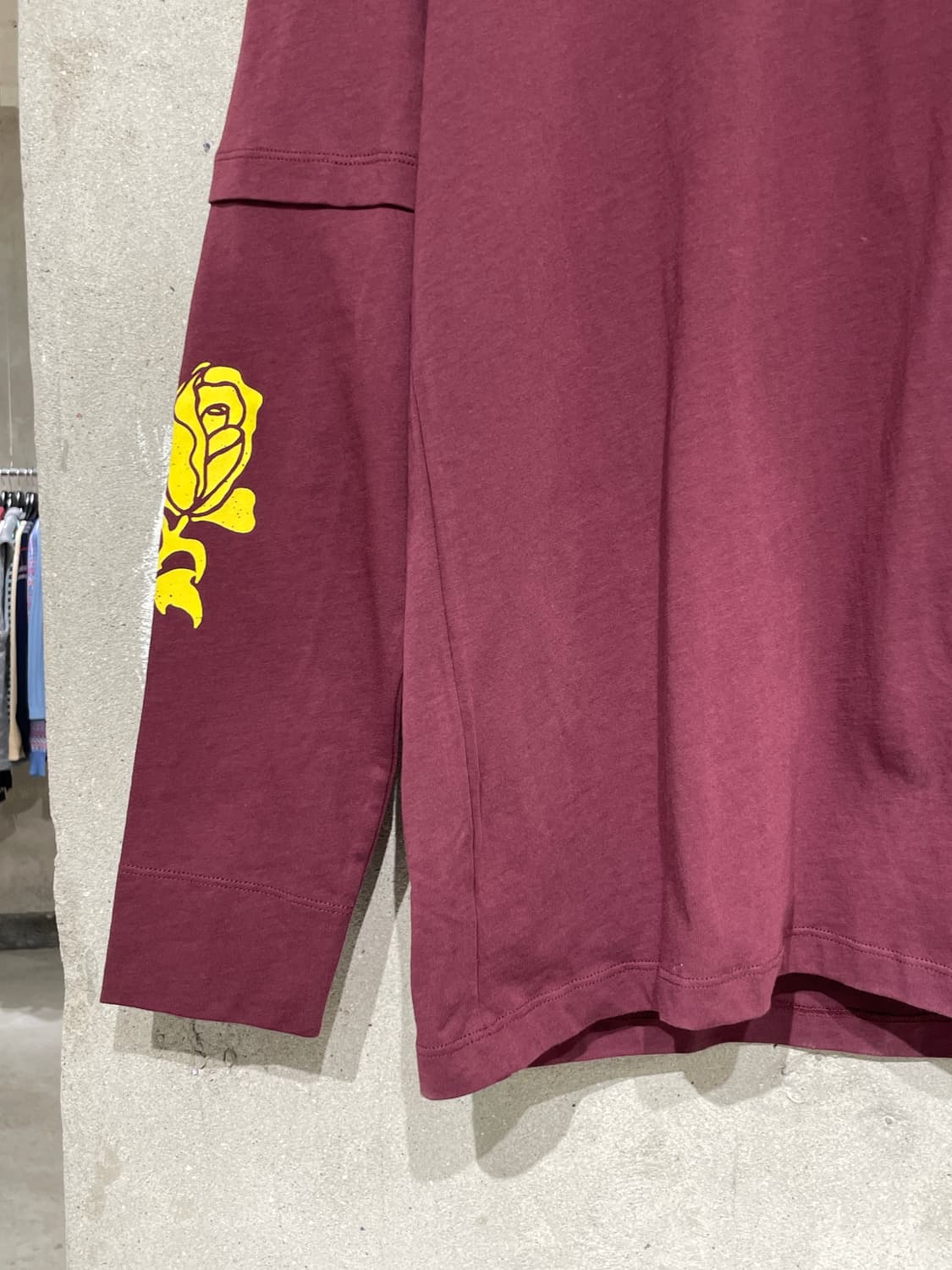 가니 2022 버건디 백 프린팅 레이어드 롱 슬리브 상품이미지5