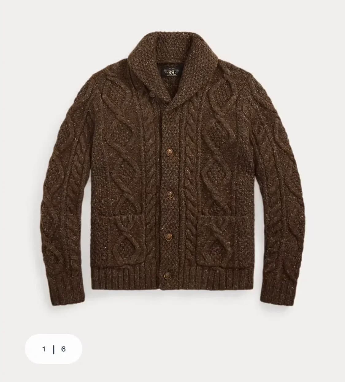 rrl 더블알엘 헤더 아란 니트 숄 가디건 상품이미지1