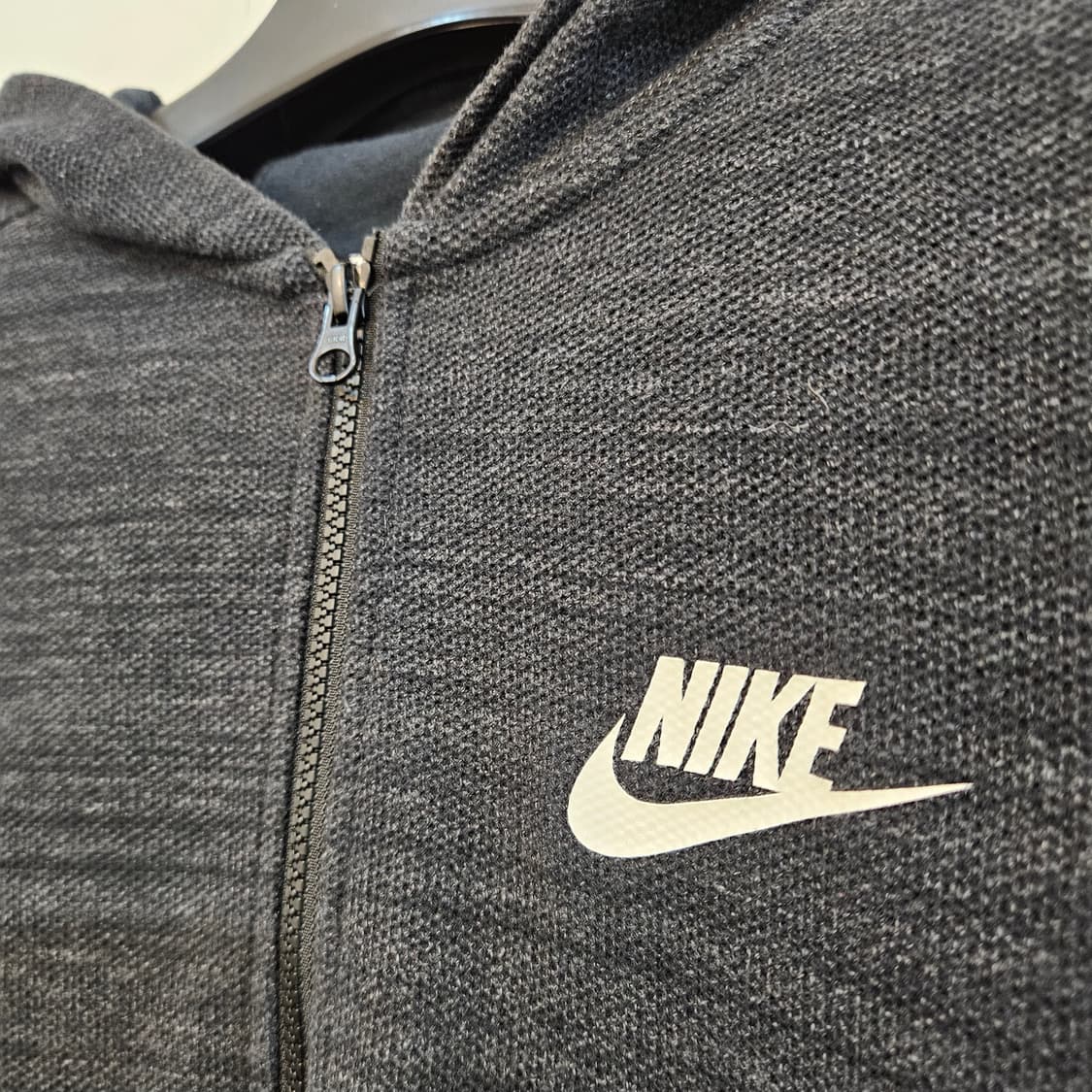 105(XL)/실측100(L) 나이키 후드 집업 다크그레이 상품이미지2