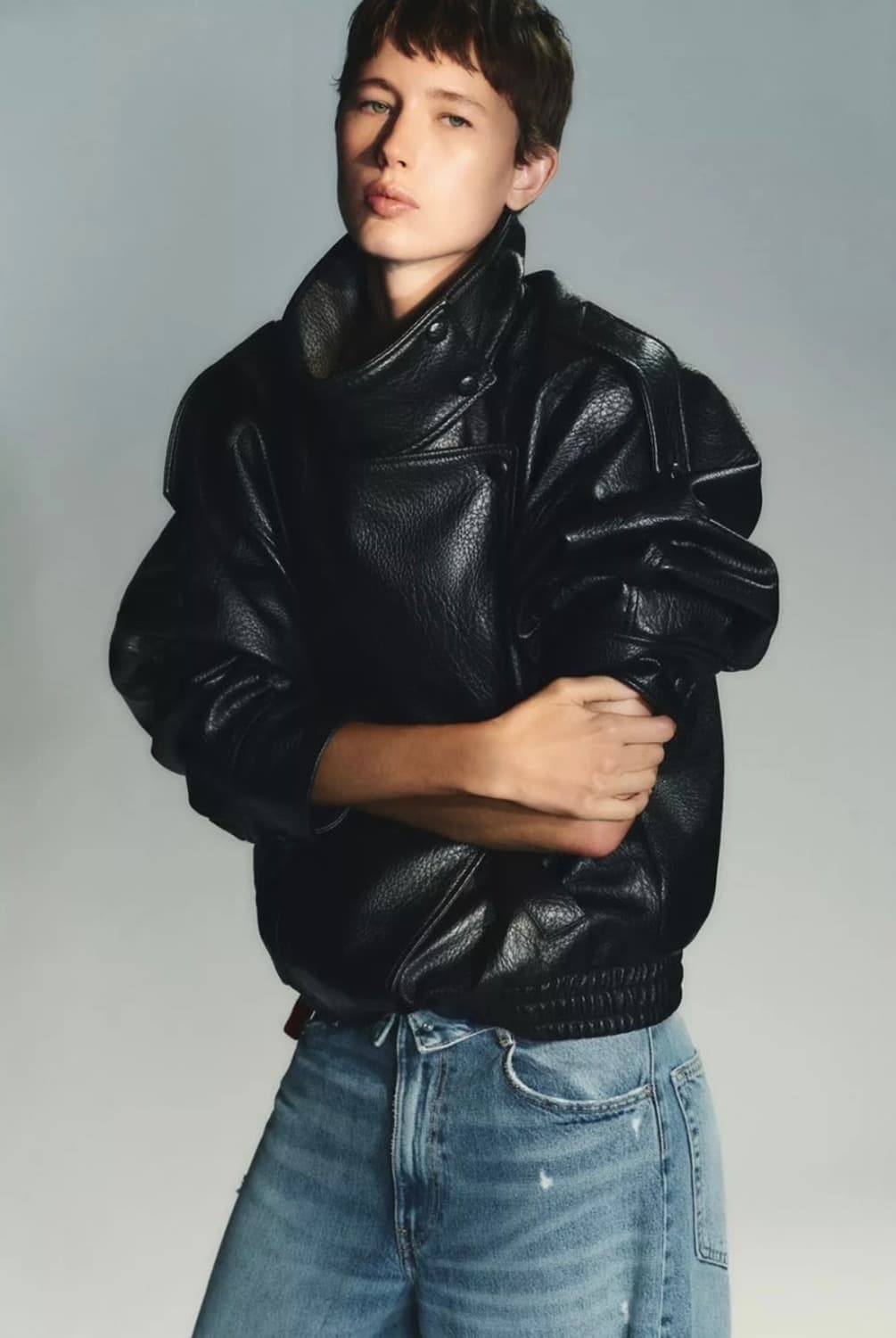 자라 페이크 레더 자켓 s 상품이미지2