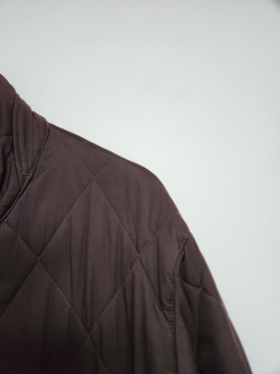 바버Barbour 브라운 퀼팅 자켓 L - J48 상품이미지3