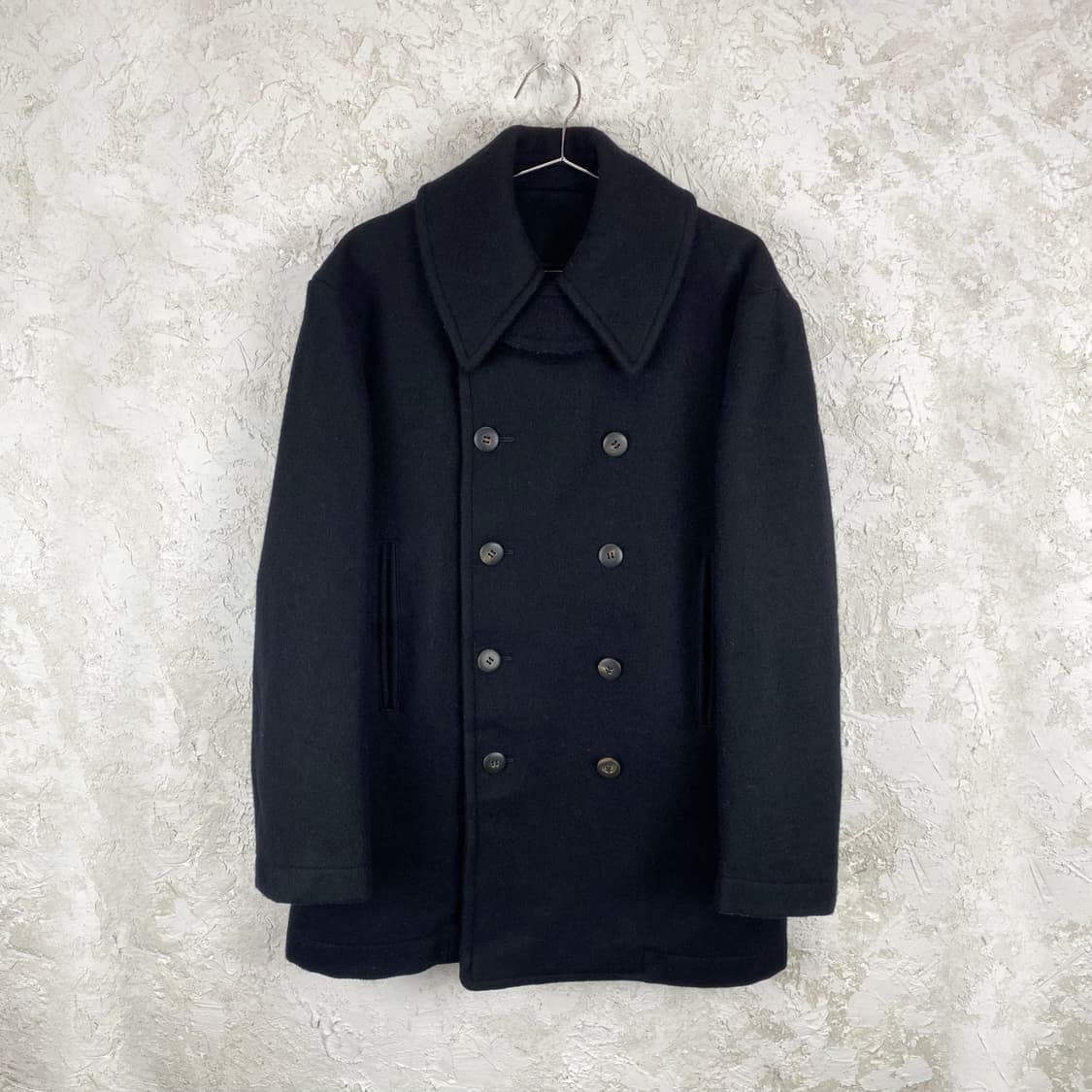 1990s 요지 야마모토 WORK SHOP 헤비 울 피 코트 상품이미지1