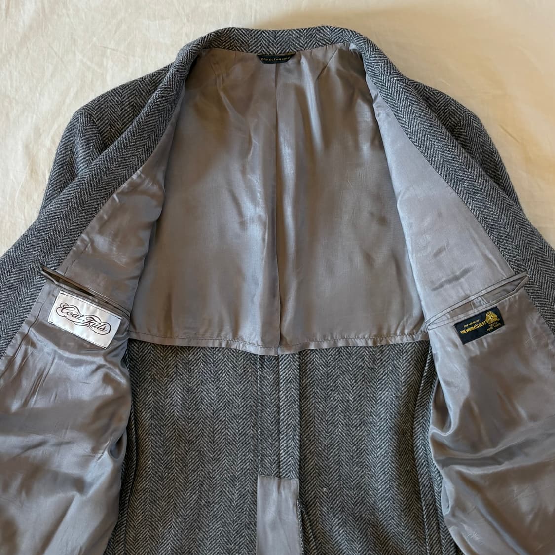 (100) 70s USA Coat Tails 울 헤링본 트위드 2B 자켓 상품이미지8