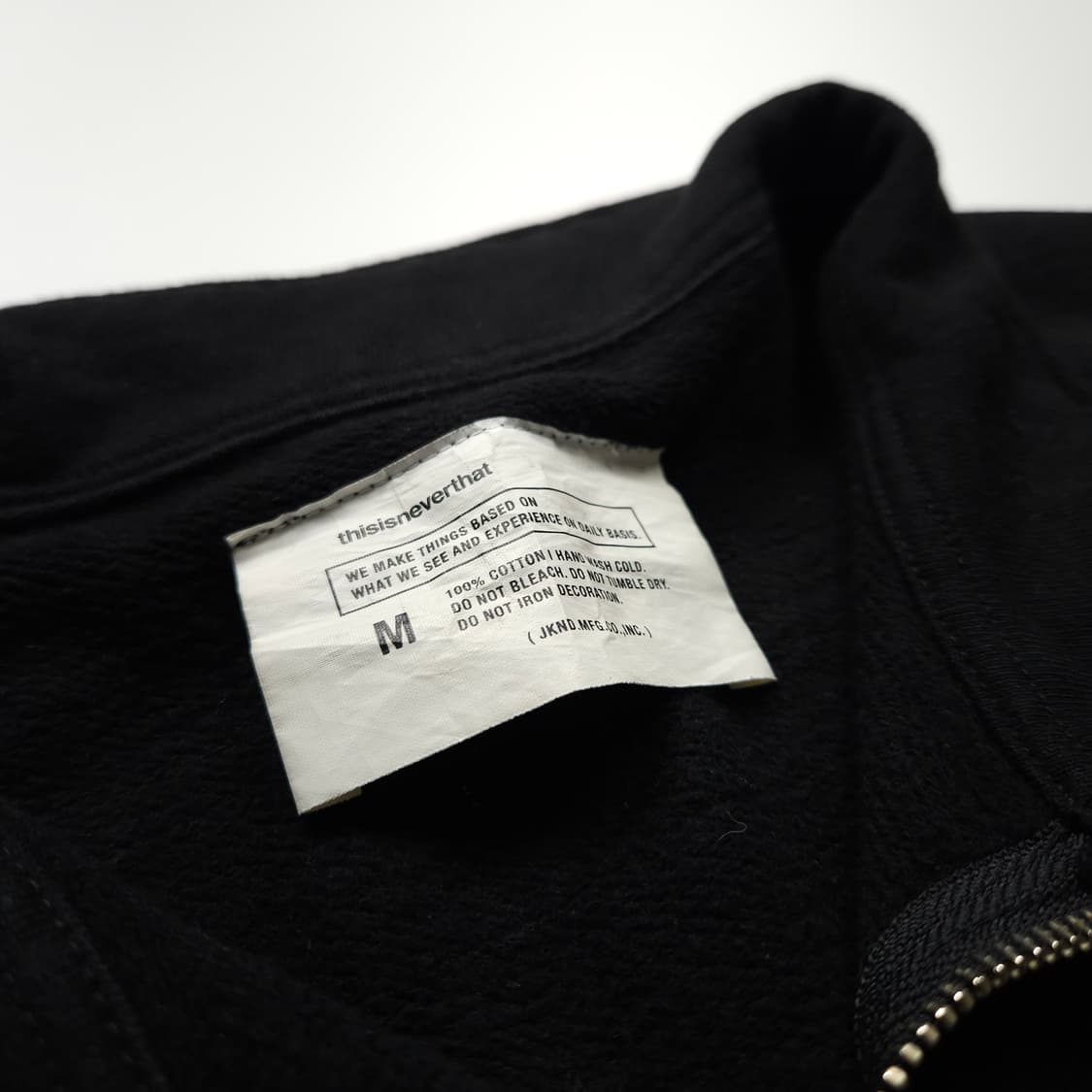 디스이즈네버댓 스펠아웃 헤비 코튼 쿼터집업 스웻 셔츠 (L) 상품이미지6