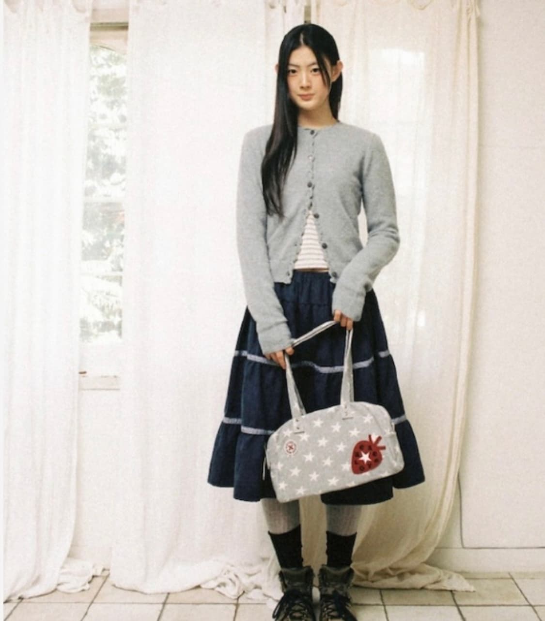 aeae EMBROIDERY TOTE BAG [STAR GREY] 상품이미지7