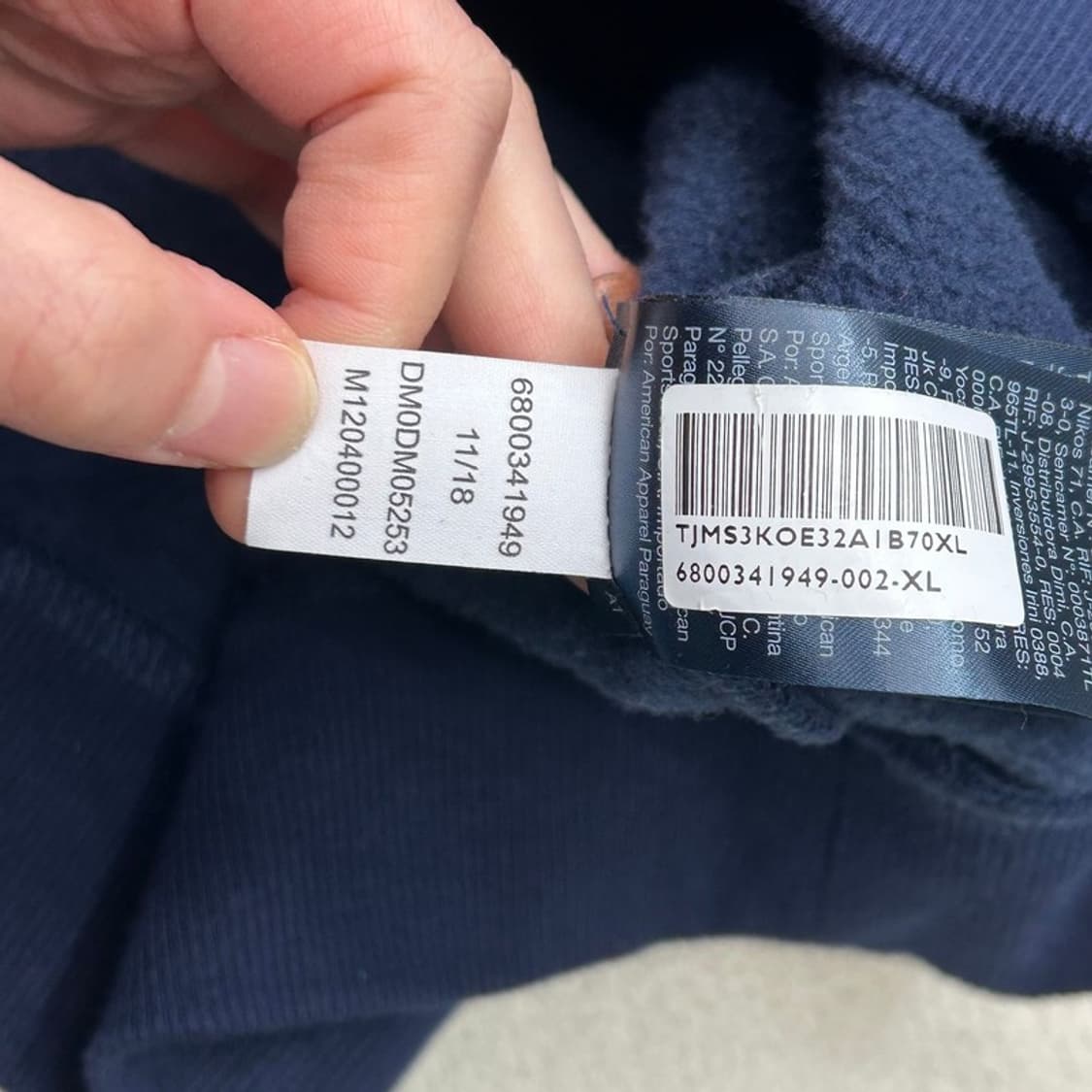 타미진스 그래픽 레귤러 후드티 네이비 XL 상품이미지7