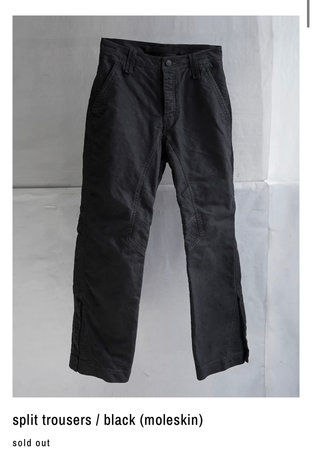 블랙멀 Split Trousers Black (Moleskin) L 상품이미지4