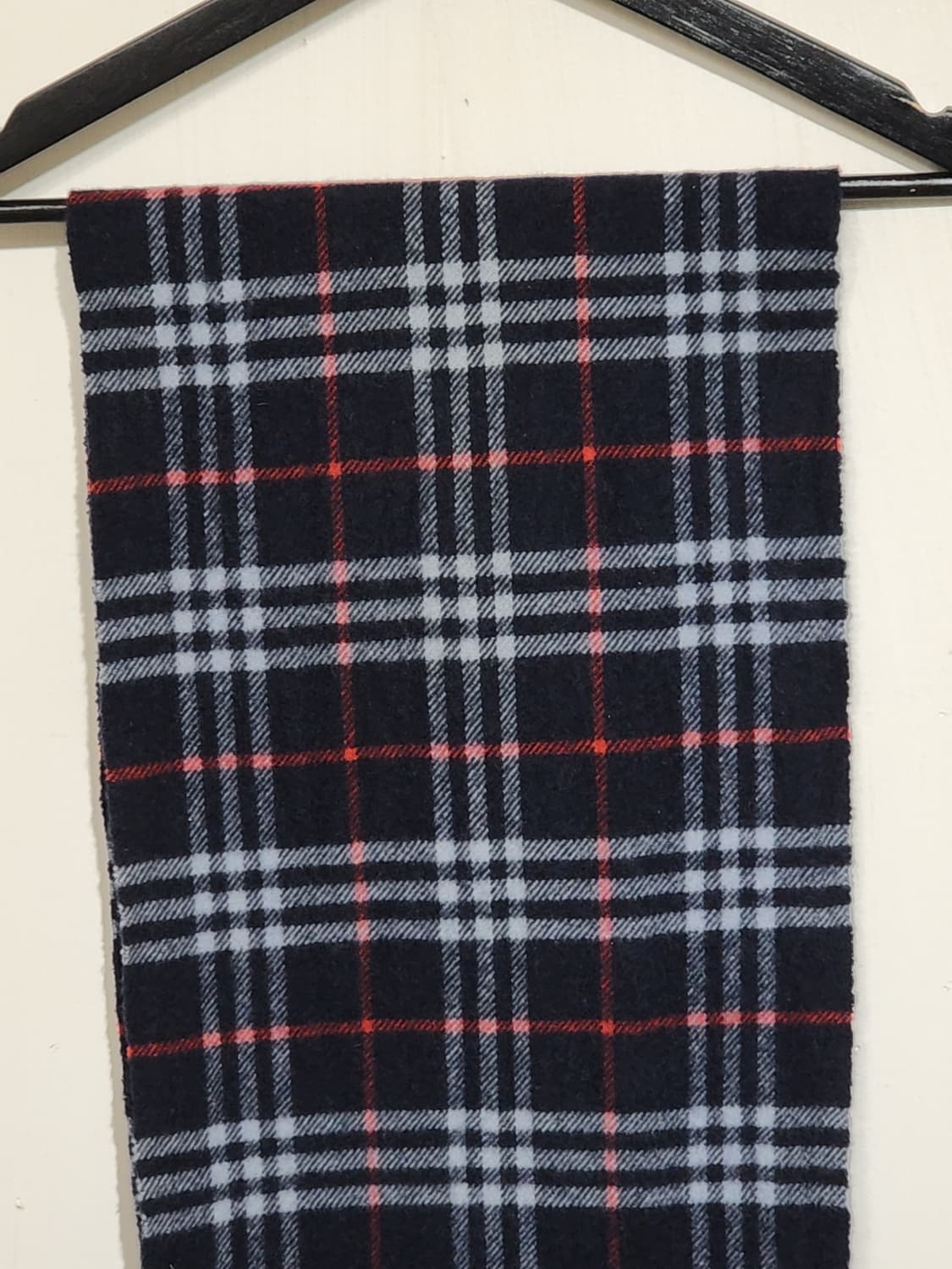 (정품) 버버리 목도리 체크 머플러 네이비 램스울 영국판  상품이미지2