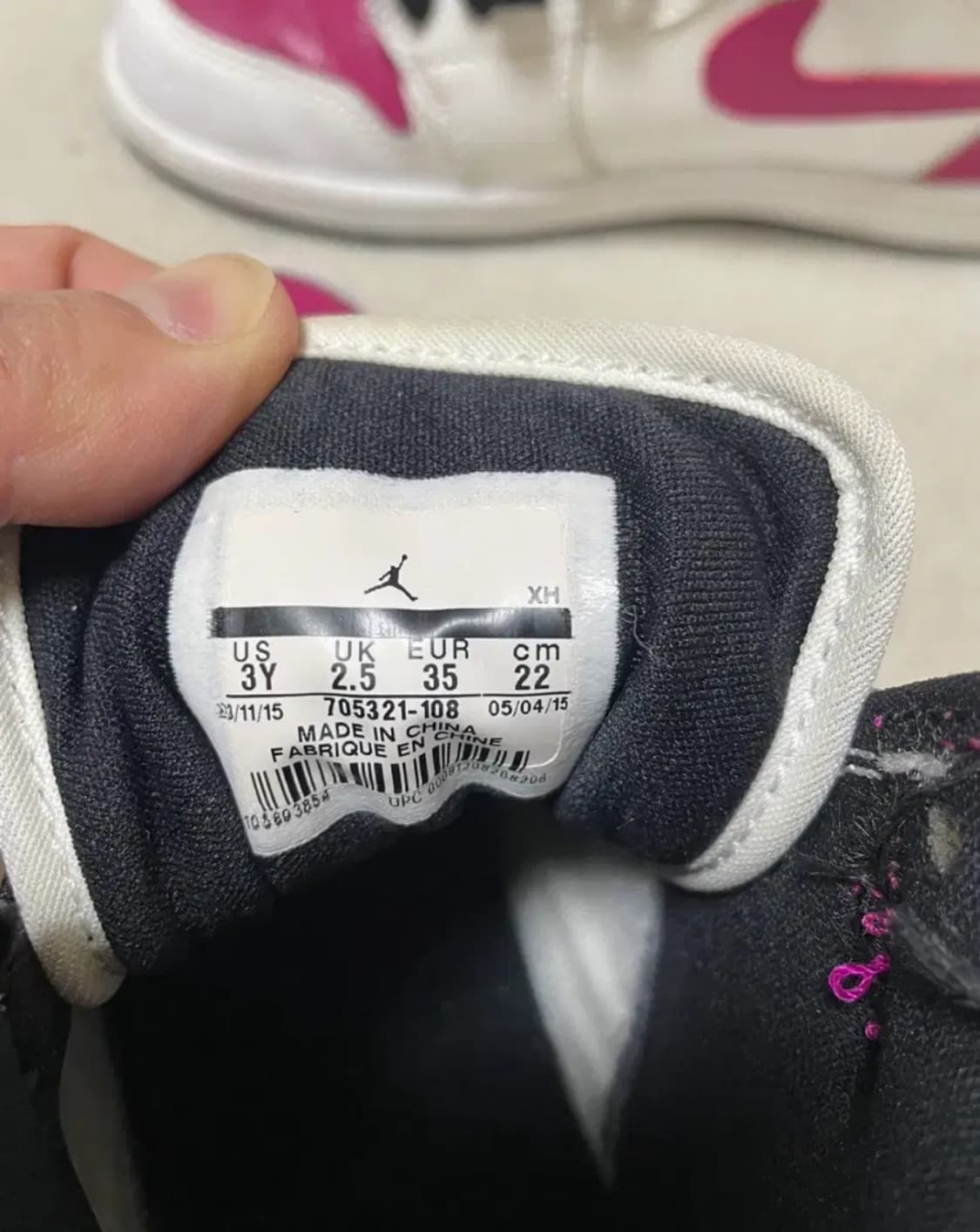 Jordan 1 Retro High GG White/pink 220cm 상품이미지5