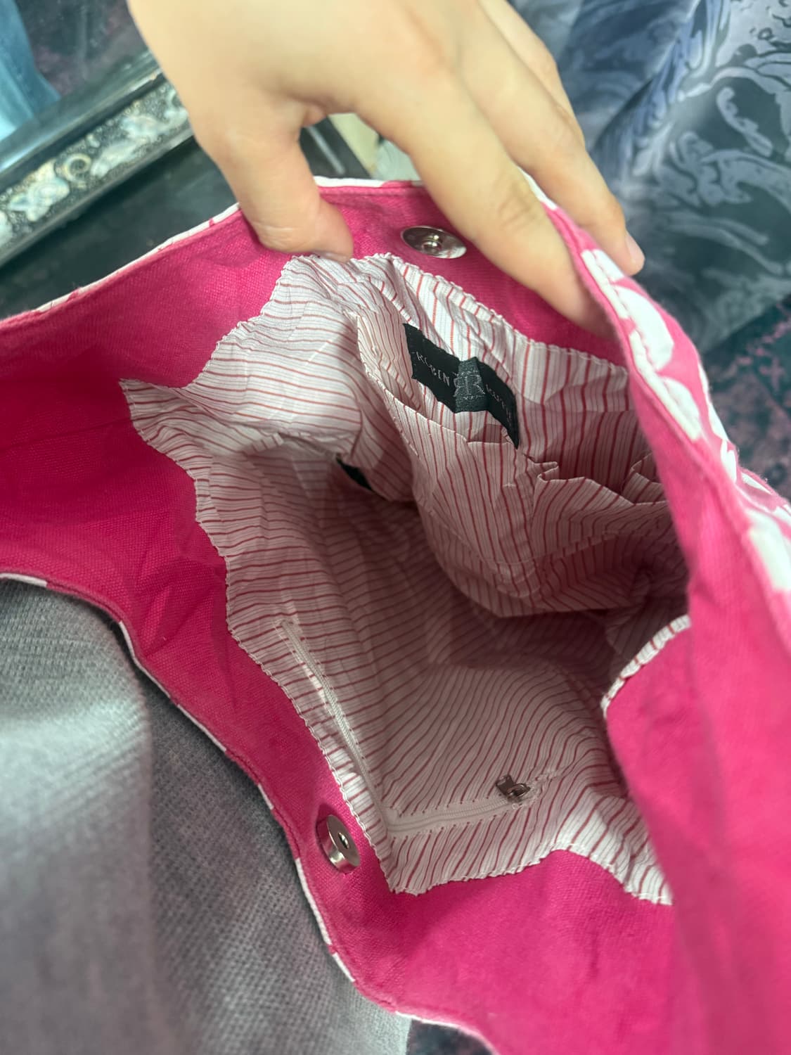 레터링 글리터 핫핑크 숄더 크로스백 상품이미지6