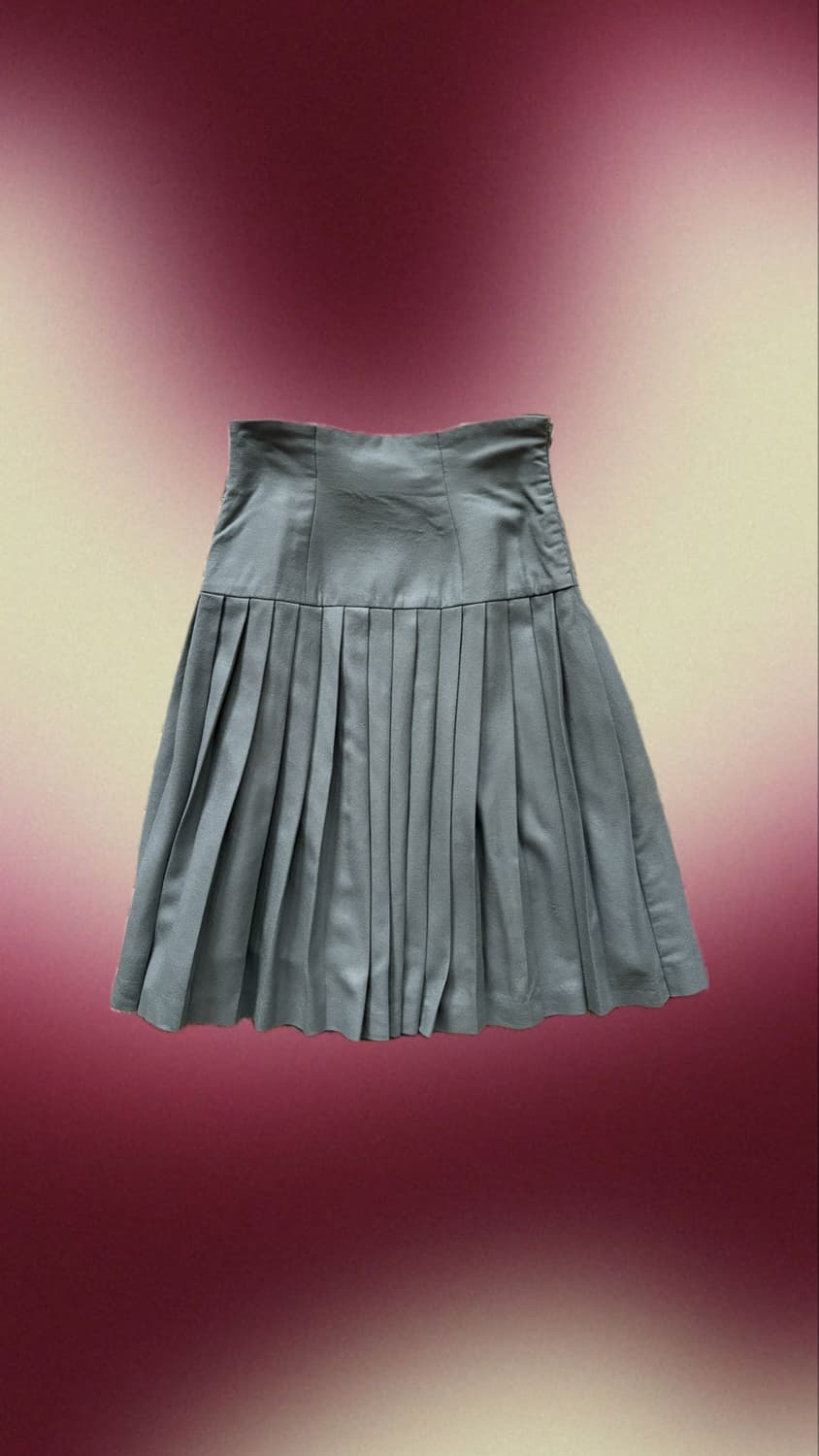 청록 플리츠 스커트 상품이미지1