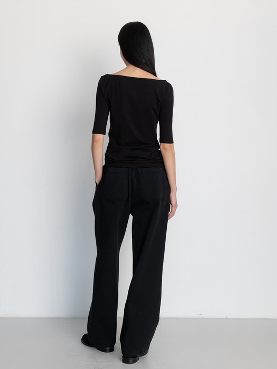 (제니착용)르17 르셉템버 LE17SEPTEMBRE 백 버클 와이드 팬츠 상품이미지3