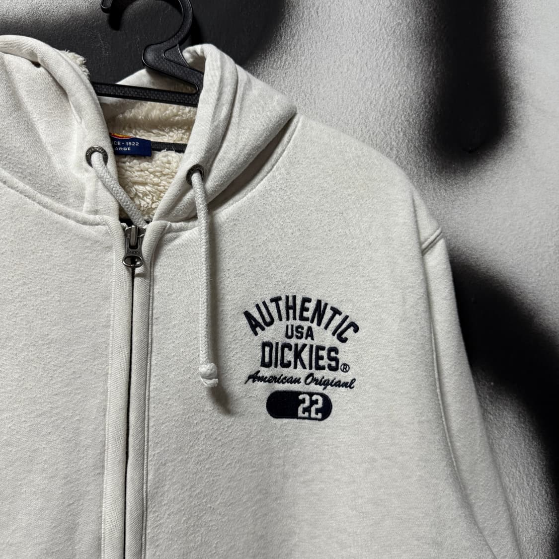 디키즈 아크 로고 쉐르파 집업 후디 헤더 그레이 상품이미지3