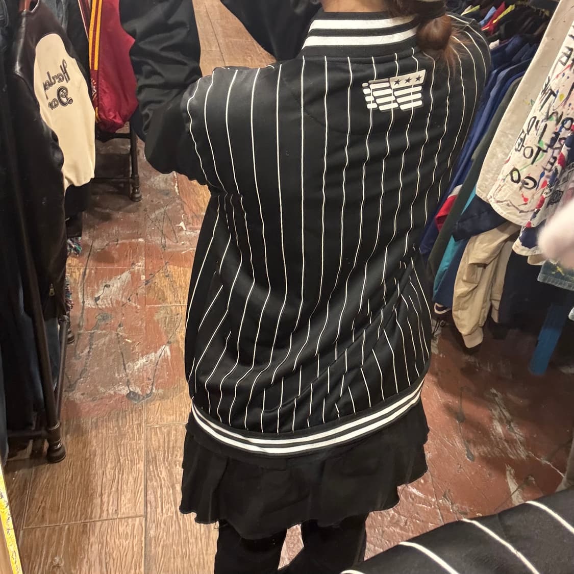 [Hi] 핀스트라이프 바시티 자켓  상품이미지5