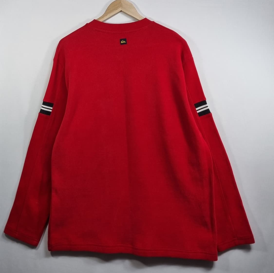 오버핏 M ) 퀵실버 빈티지 레드 브이넥 코튼 니트 상품이미지2