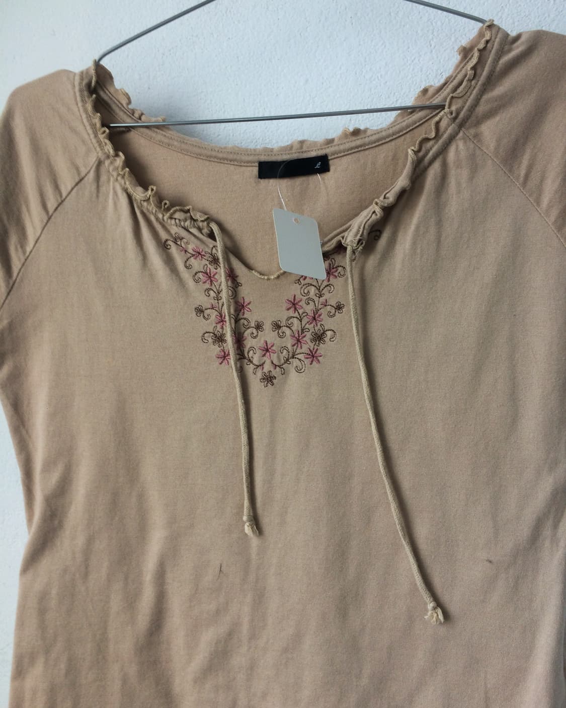 Needle work point tied t shirt 상품이미지4