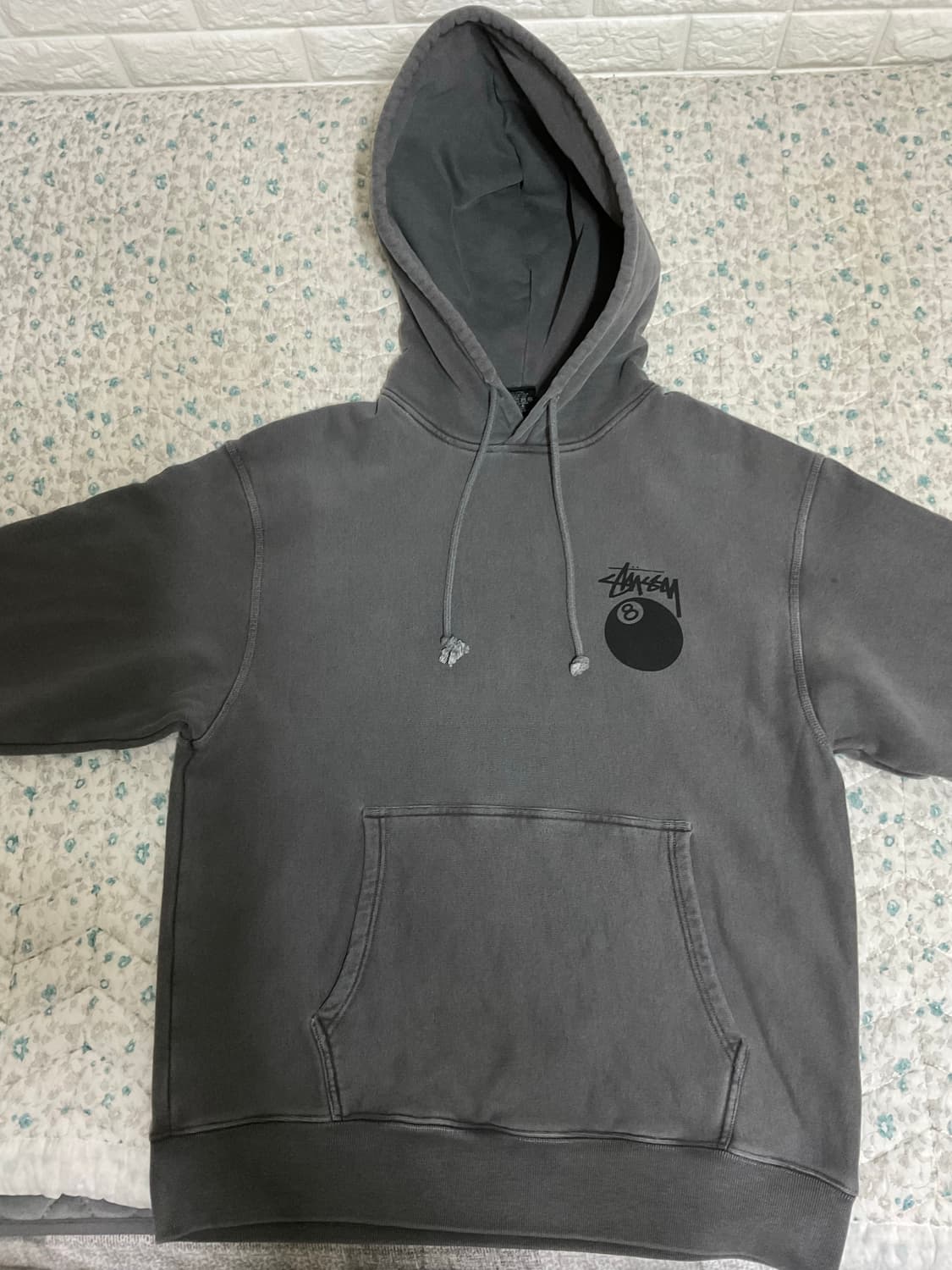 스투시 8볼 피그먼트 후드티 L 상품이미지4