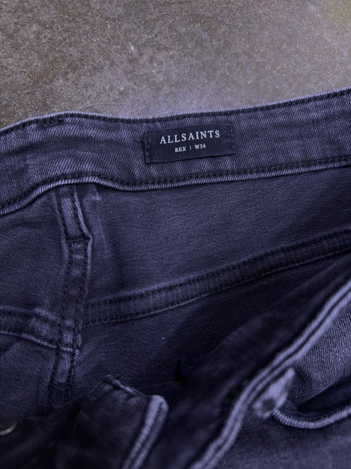 올세인츠 렉스 슬림 스트레이트핏 스트레치 데님팬츠 34 상품이미지8