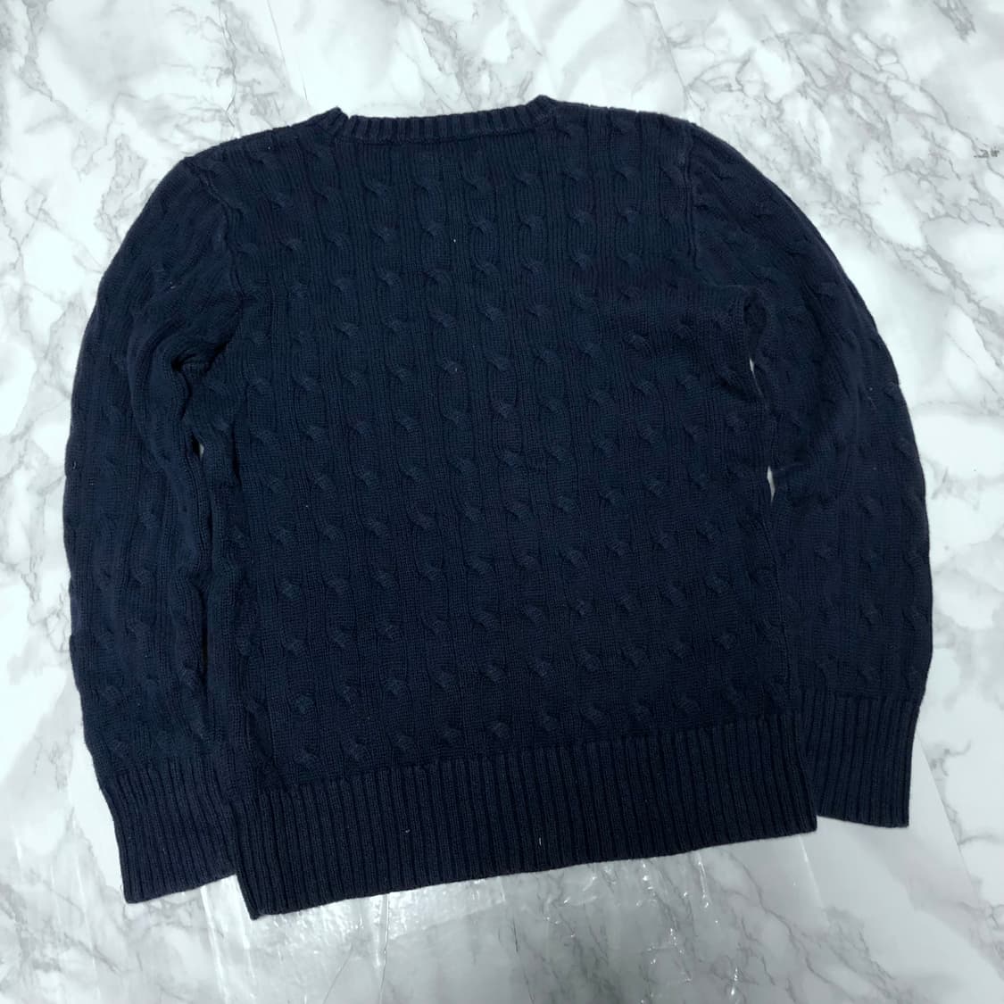 폴로 랄프로렌 꽈배기 니트 네이비 깔끔 상품이미지3