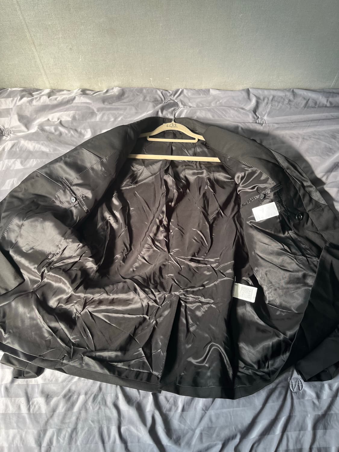 헬무트랭 오버핏 사선 블랙 블레이저 자켓 상품이미지4