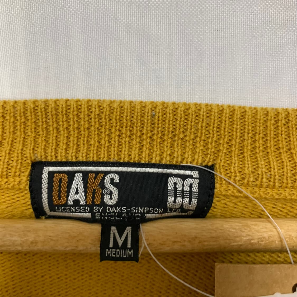 닥스 빈티지 브이넥 니트 옐로우 긴팔 스웨터 M 상품이미지7