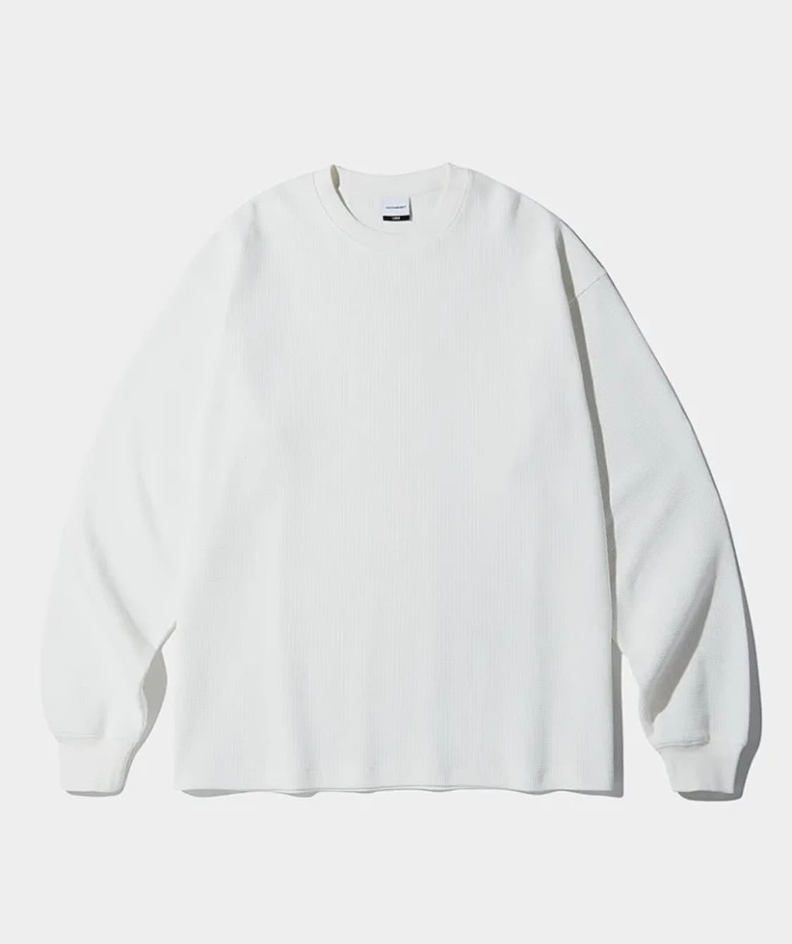 아웃스탠딩 BASIC WAFFLE LONG SLEEVE_WHITE 상품이미지1