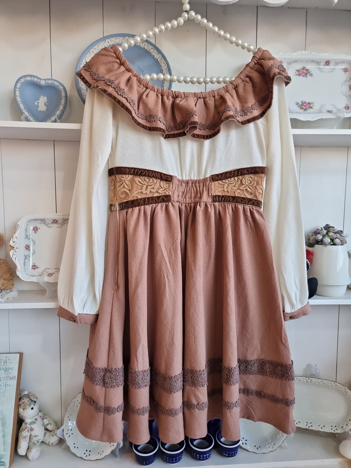 LIZ LISA 배색 오프숄더 원피스 상품이미지5